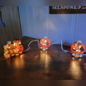 Vintage 1990s ceramic light up Halloween train electric